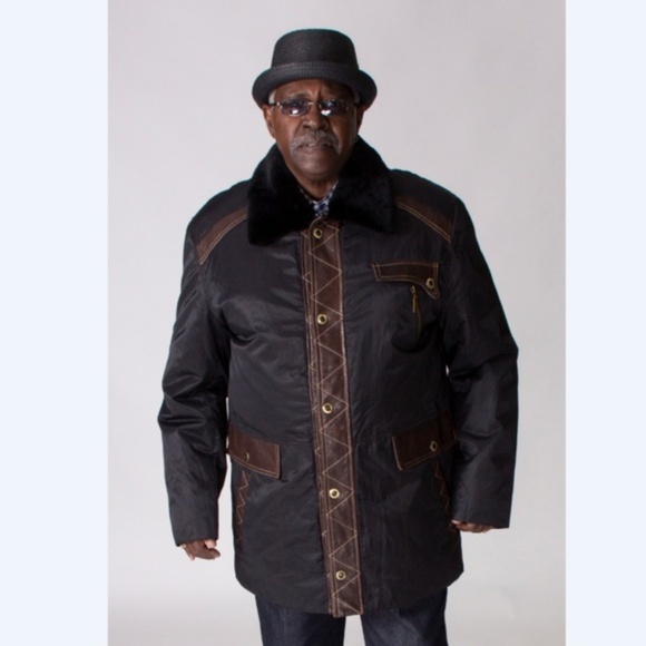 Fur Lined Poly and Leather Jacket